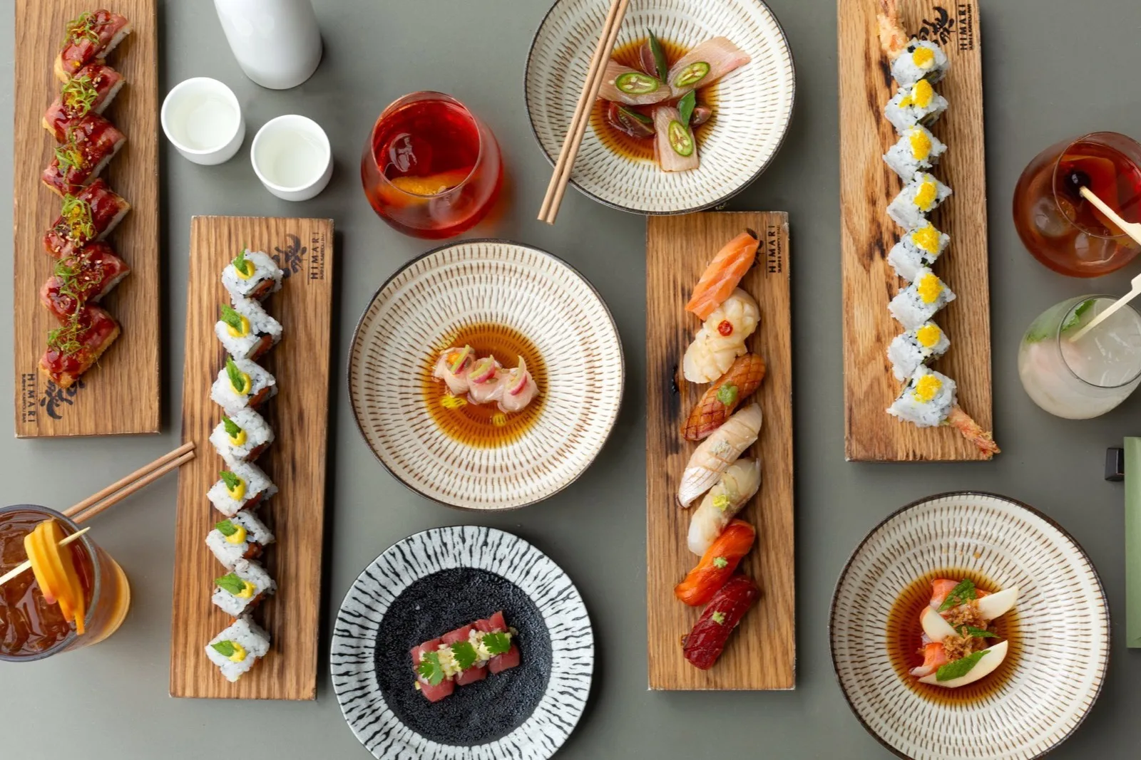 An omakase spread at Himari