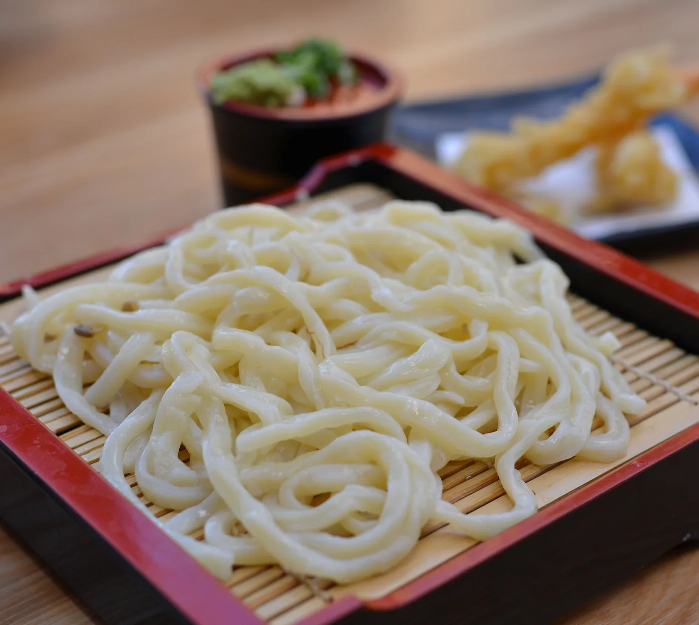 Handmade udon with tempura at Meiji Seimen (Costa Mesa)