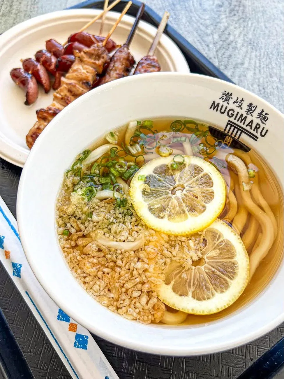 Cold lemon udon at Mugimaru & Toritetsu (Torrance)